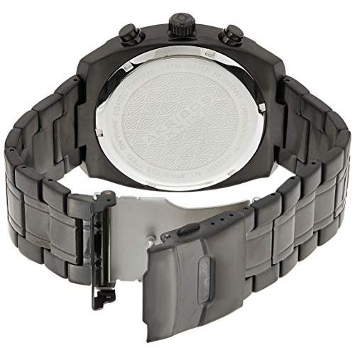 Akribos XXIV Men 's ak624bk究極クロノグラフブラックステンレススチールpillow-cutブレスレット腕時計 並行輸入｜good-quality｜02