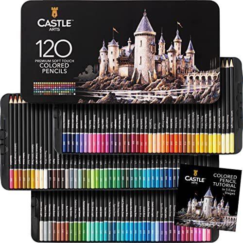Castle Art Supplies 120 Colored Pencil Set for artists  featuring 's 並行輸入｜good-quality