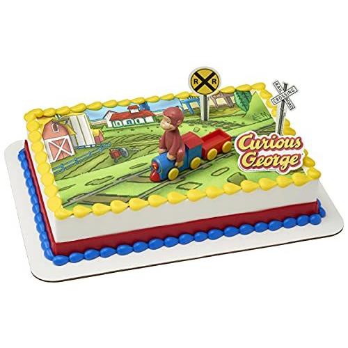 Curious George Train Cake Decorating Topper Kit by Cake Decorating T 並行輸入｜good-quality｜03