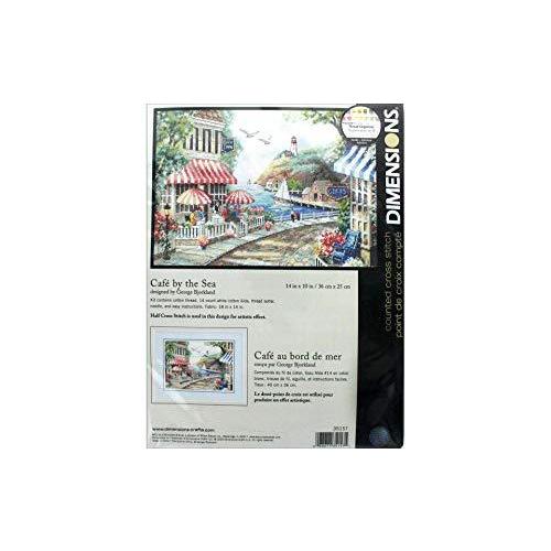 Cafe By The Sea Counted Cross Stitch Kit-14X10 14 Count 並行輸入