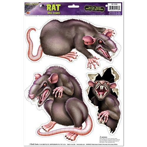 Beistle Rats Peel ' N Place forハロウィンパーティー、12-inch by 17インチ 並行輸入｜good-quality