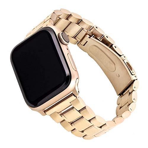 WITHit 交換用バンド Apple Watch対応 ゴールド ステンレススチールリンク 38/40/41mm 並行輸入