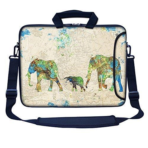 Meffort Inc 17インチ?17.3インチ ネオプレン ラップトップ バッグ スリーブ サイドポケット付き 柔らかい持ち運び用持 並行輸入