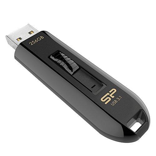 シリコンパワー USBメモリ 256GB USB3.1 & USB 3.0 スライド式 ブラック Blaze B21 SP256GBUF 並行輸入｜good-quality