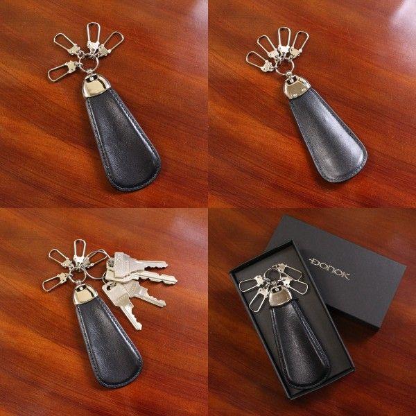 靴べら 携帯 おしゃれ DONOK レザーシューホーン キーホルダータイプ