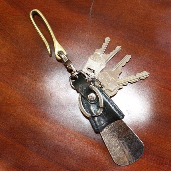 オリジナル 真鍮製 ベルトフック M キーホルダー アンティック 日本製