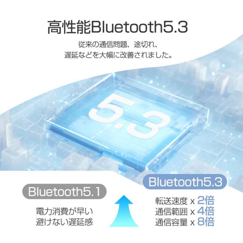 明誠 Bluetooth ヘッドセット イヤホン Bluetooth 5.3 耳掛け式 ワイヤレスヘッドセット 耳を塞がない スポーツ イヤホン Hi｜good-smiley｜02