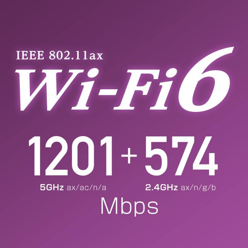 アイ・オー・データ WiFi ルーター 無線LAN Wi-Fi6 AX1800 1201+574Mbps IPv6対応 可動式アンテナ 日本メーカー【｜good-smiley｜02