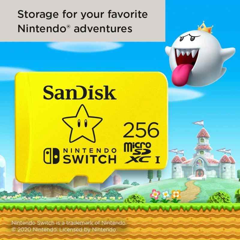 Sandisk SDSQXAO-256G-GN3ZN memory card 256 GB MicroSDXC Nintendoの正式ライセンス 海外｜good-smiley｜04