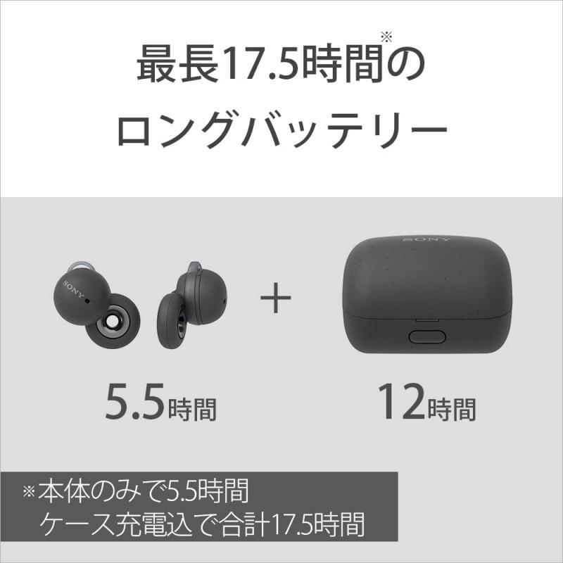 ソニー LinkBuds :完全ワイヤレスイヤホン/小型軽量4.1グラム/フルオープンスタイルで常時装着可能/マイク通話性能/12mmドライバ/連続5｜good-smiley｜04