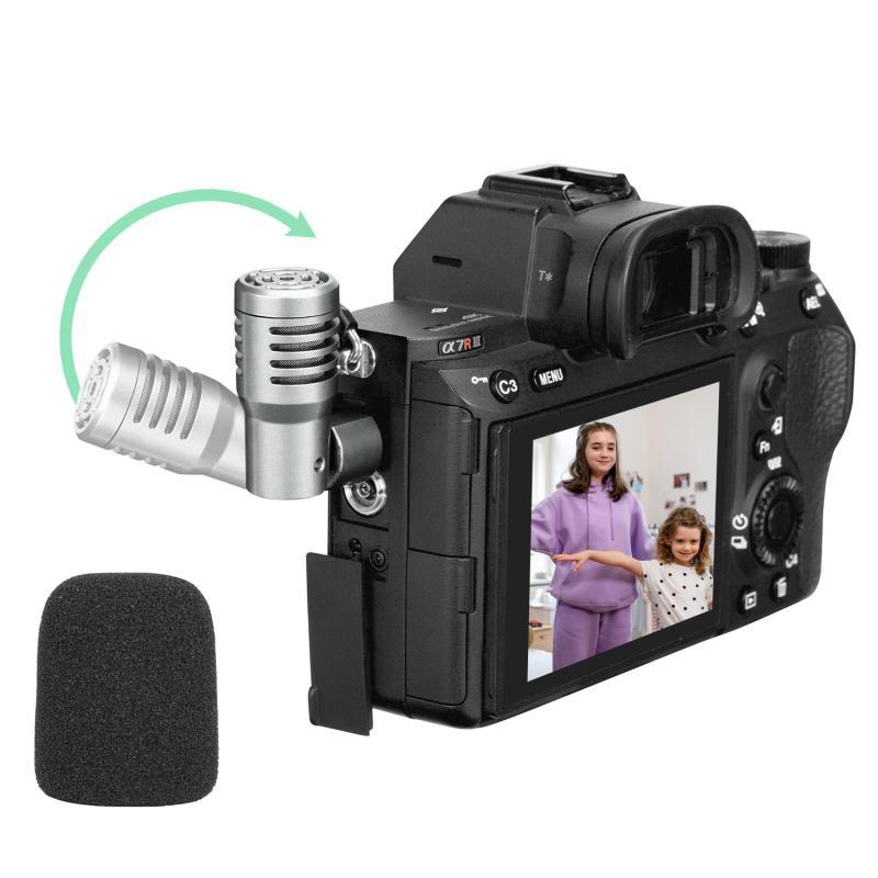 カメラマイク, BOYA BY-P4A ミニタイプが接続され、vlogのビデオ録画用のニコンカメラ、ソニーカメラ用の全方向マイクに接続されています(3｜good-smiley｜03