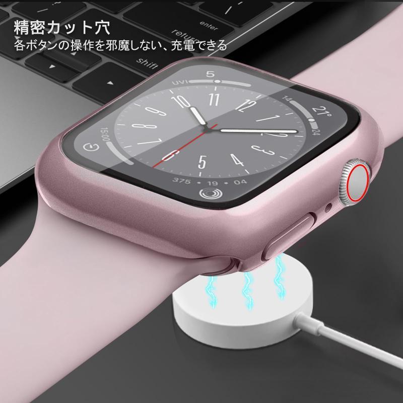 POLINK 対応 Apple Watch ケース Series 9/8/7/6/5/4/SE2/SE 41mm PC素材 強化ガラス アップルウォッ｜good-smiley｜03