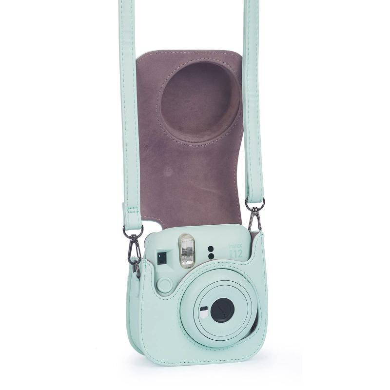 Leebotree mini 12 カメラ保護ケース Instax Mini 12 11 に対応、ポケットと調節可能なショルダーストラップ付き PU｜good-smiley｜03