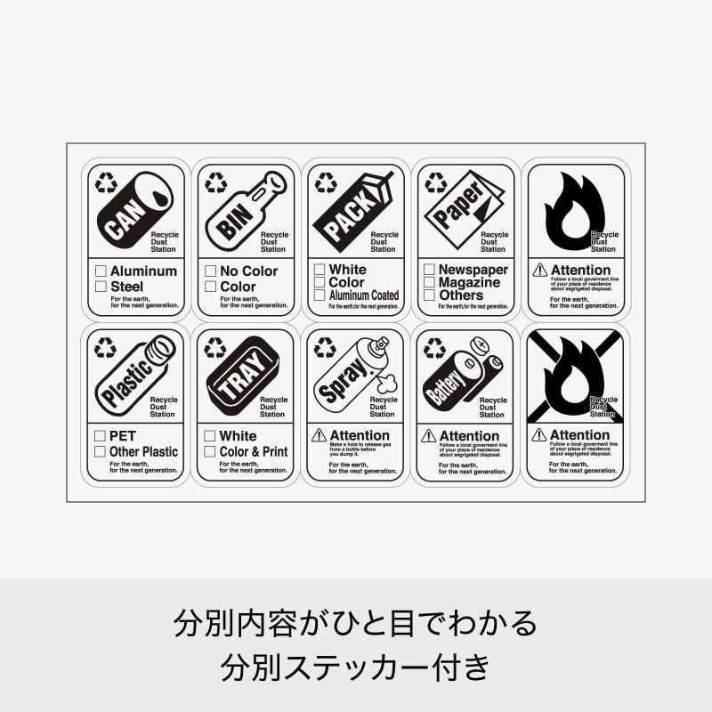 ライクイット (like-it) フタ付きゴミ箱 分別引出しステーションスリム3段 幅17×奥行き46.5×高さ88.1cm ホワイト 約42L 日本｜good-smiley｜05