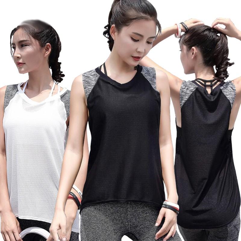 ヨガウェア トップス おしゃれ メッシュ 通気性 スポーツ コンビカラー 丈長め F18 91 Good Time Store 通販 Yahoo ショッピング