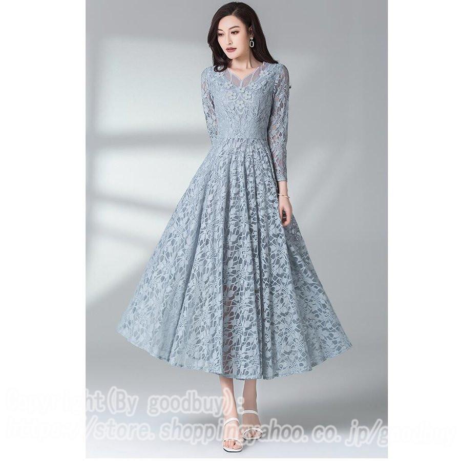 パーティードレス 結婚式 ワンピース マキシ丈ワンピース 40代 フォーマルドレス レース 発表会 お食事会 同窓会 女子会 上品 おしゃれ 着痩せ 4カラー K045kvi4242 Goodbuy 通販 Yahoo ショッピング