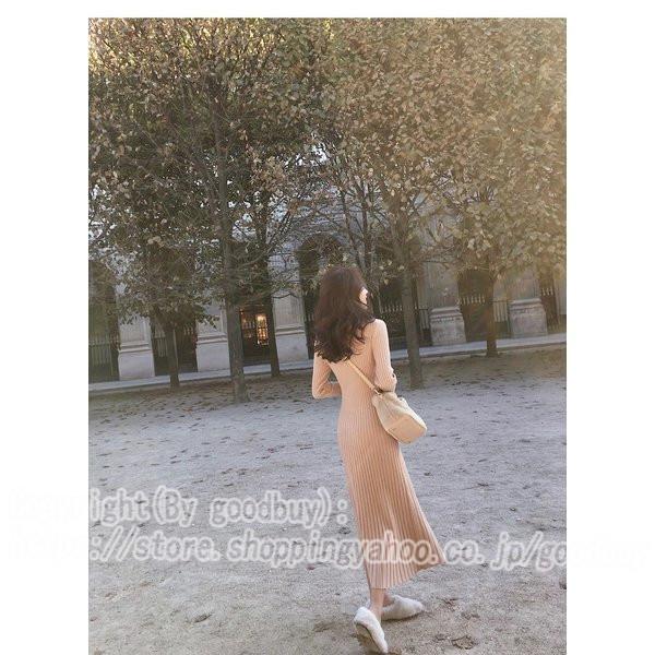 ニットワンピース ロングワンピース レディース 40代 ワンピース おしゃれ Aライン 長袖 ニット 着痩せ フォーマル きれいめ 人気