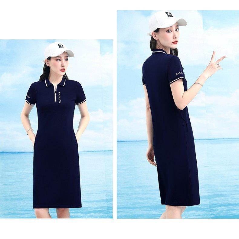 ポロワンピース レディース スポーツウェア ゴルフウェア ポロシャツ ワンピース 丈長め ゴルフ 吸汗 半袖 カジュアル おしゃれ K Goodbuy 通販 Yahoo ショッピング
