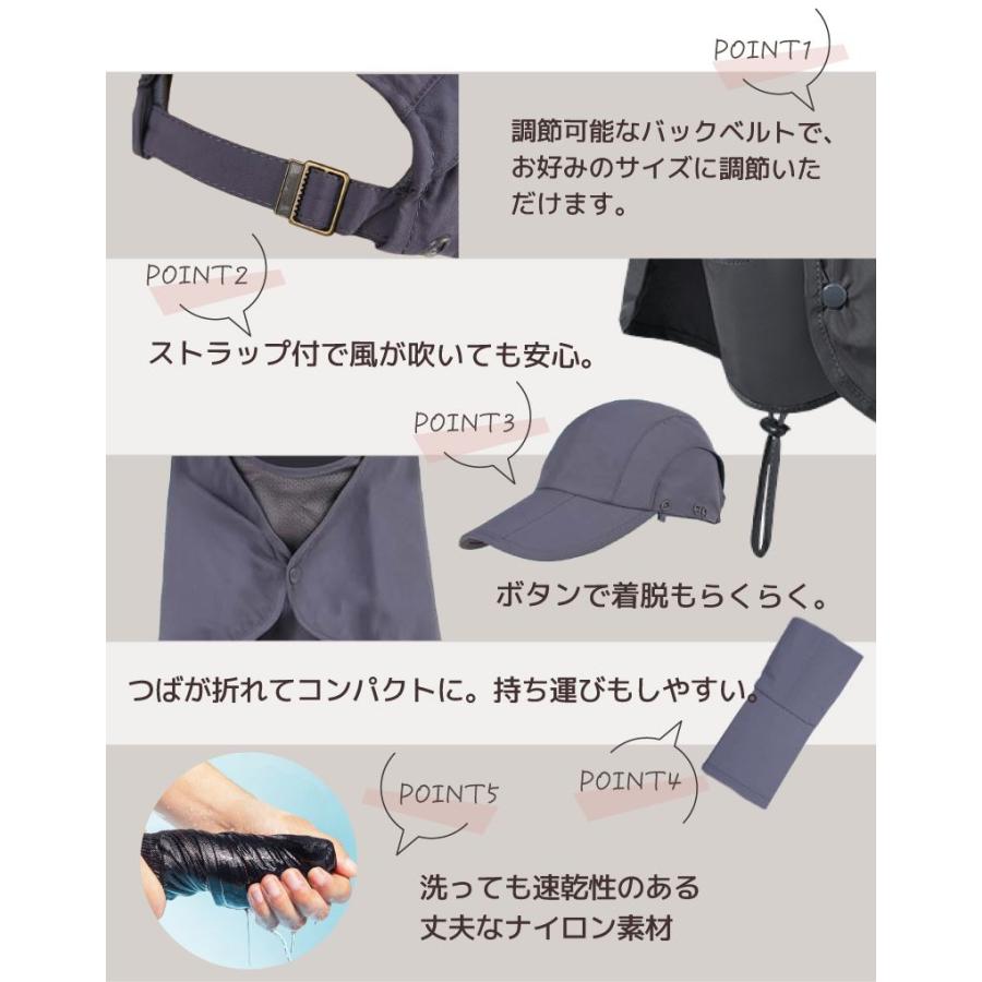 日除け帽子 日よけ帽子 サンキャップ フェイスカバー付き 4way 日除け帽子 日よけ帽子 サンキャップ フェイスカバー付き 4way