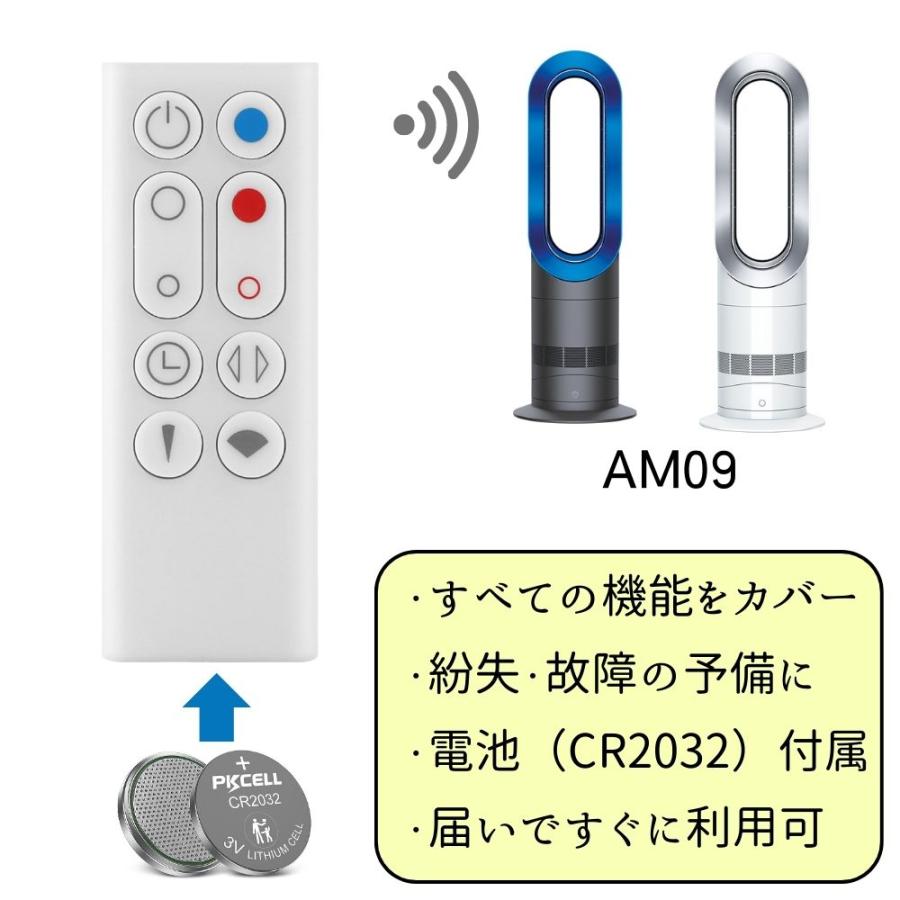 Hot+Cool 【電池付属】ダイソン Dyson AM09 スペアリモコン 白 Hot+Cool 【電池付属】ダイソン Dyson AM09 スペアリモコン 白
