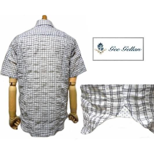 セール GEE GELLAN ジーゲラン GEEGELLAN 半袖シャツ シワ加工清涼素材 