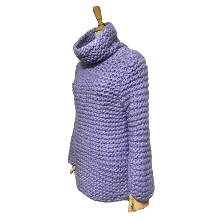 REDYAZEL（レディアゼル） ローゲージ手編みタートルニット ラベンダー