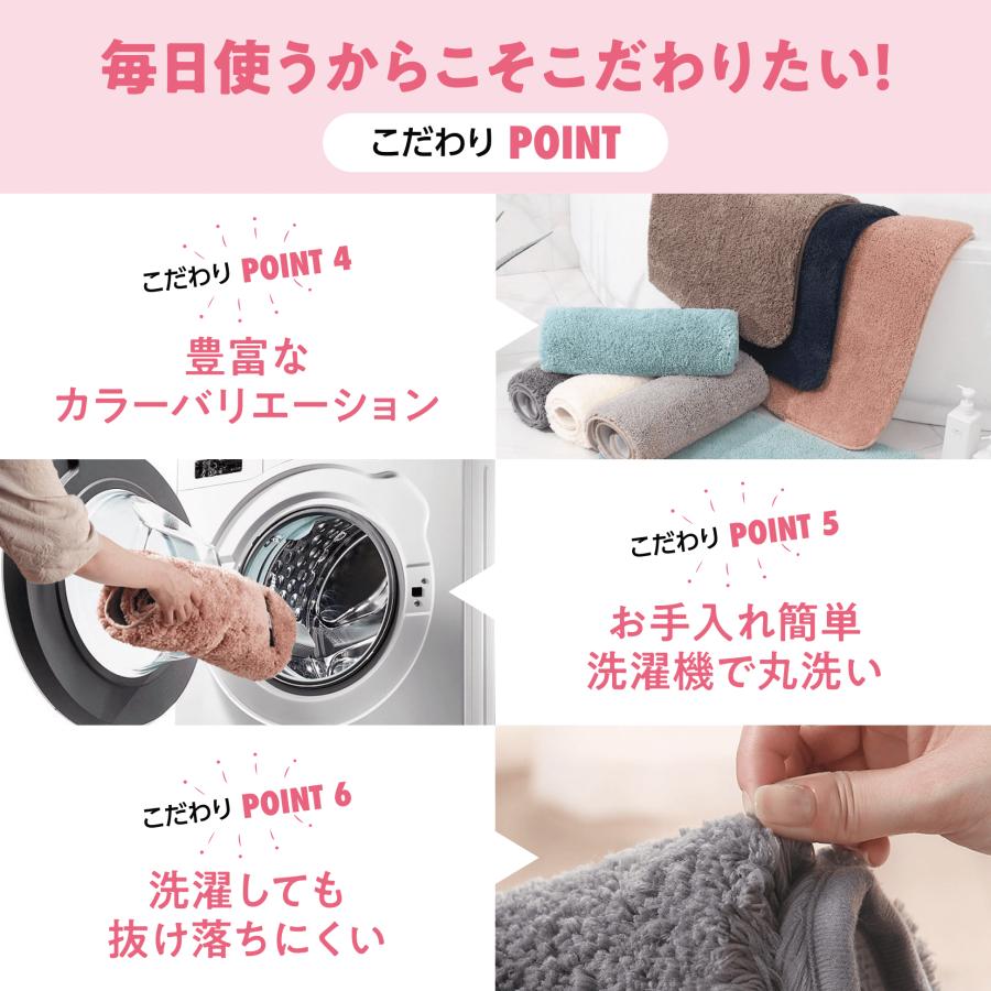 バスマット 速乾 大判 吸水 おしゃれ ふわふわ 滑り止め付 足拭き