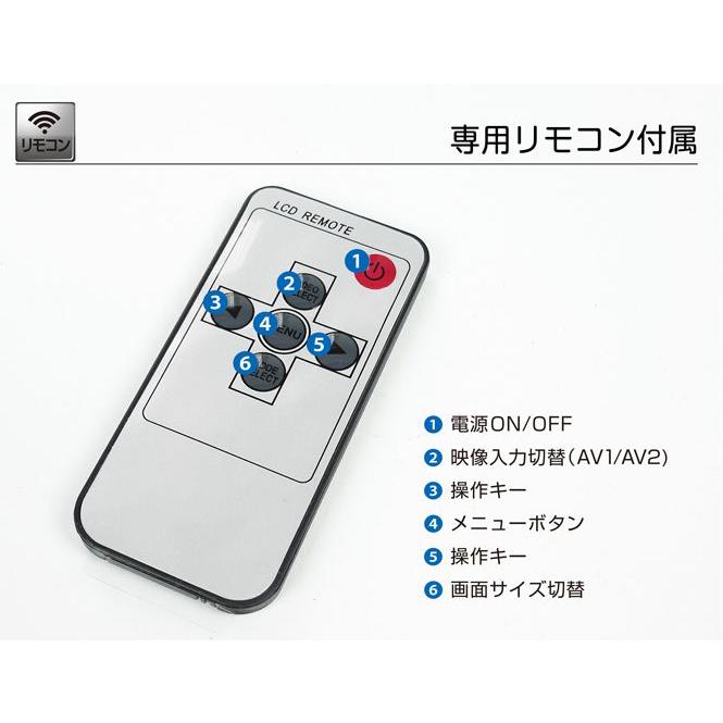 液晶 7インチ モニター 小型 2系統入力 TFT LCD 卓上 壁掛け 車載 液晶
