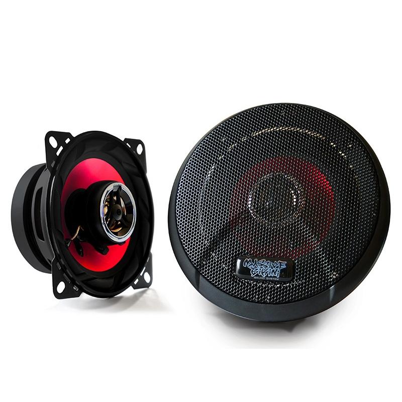 送料無料】【防水】10cm コアキシャルスピーカー クローム 4スピーカー