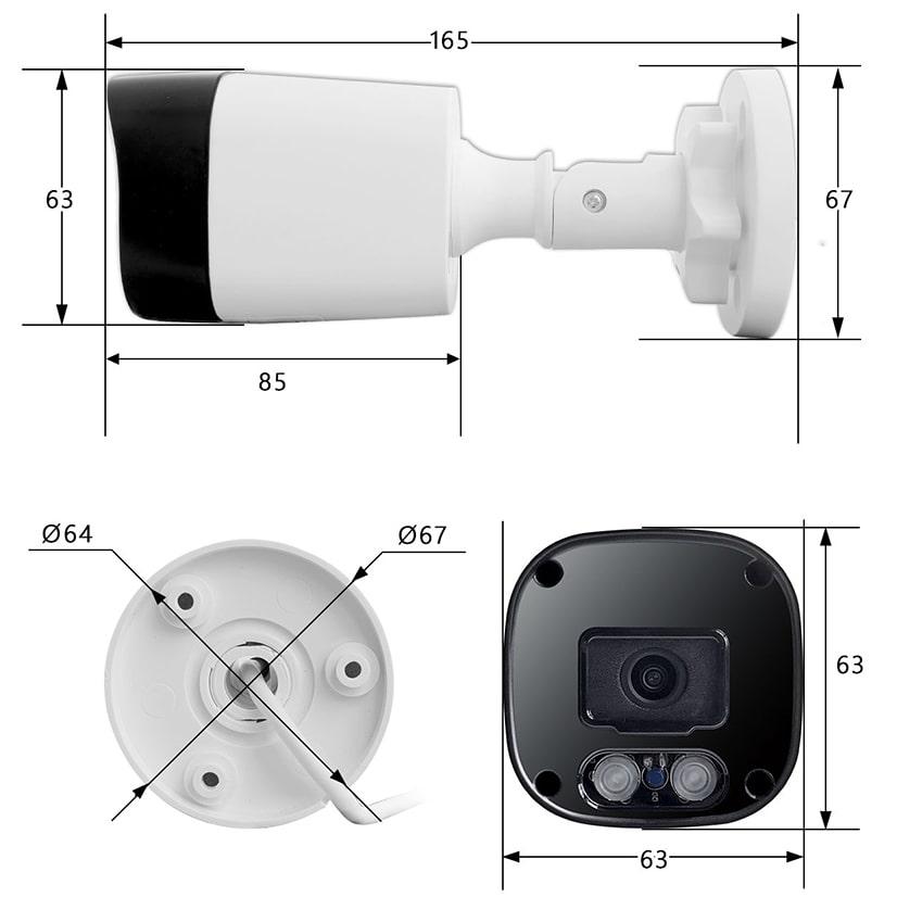 防犯カメラ 屋外 家庭用 200万画素 AHD 有線 防水 監視カメラ : 防犯