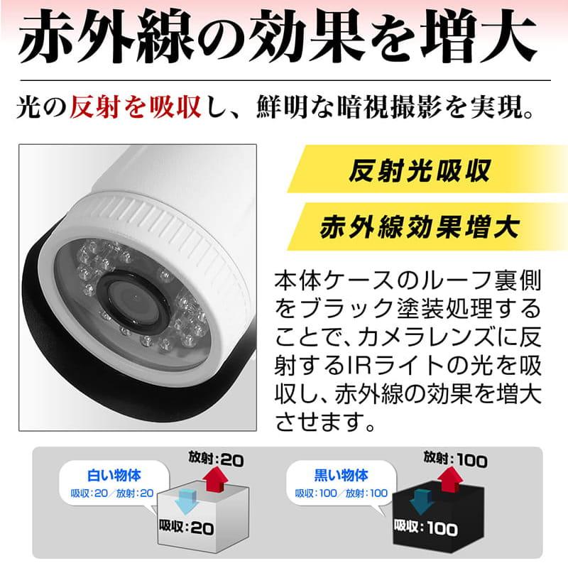 防犯カメラ 屋外 248万画素 有線 2.8mm 防水 監視カメラ : 防犯カメラ
