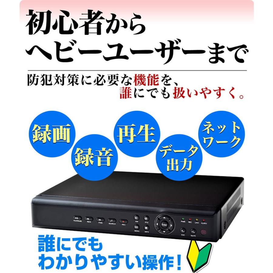 防犯カメラ アナログ 信号 監視カメラ 52万画素 有線 屋外 屋内 録画 スマホ 4台 セット_10