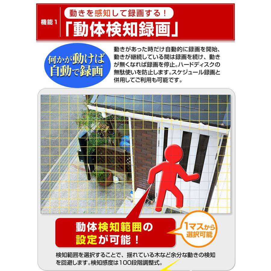 防犯カメラ アナログ 信号 監視カメラ 52万画素 有線 屋外 屋内 録画 スマホ 4台 セット_12