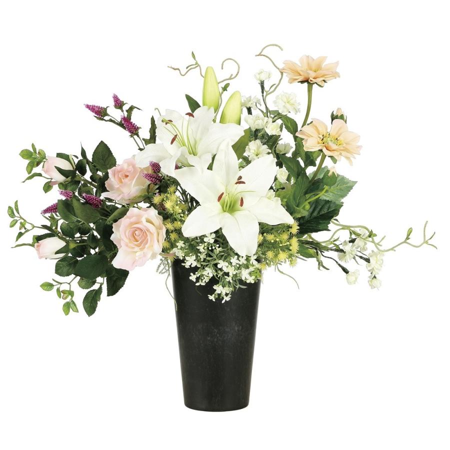 造花 アートフラワー アレンジ 光触媒 空気清浄 インテリア植物 /ツイン カサブランカ