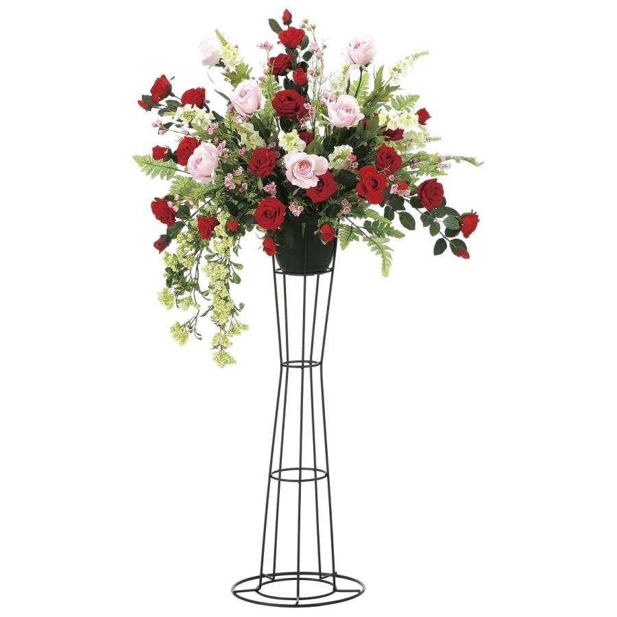 新規購入 造花 アートフラワー アレンジ スカーレットローズ スタンド 光触媒 空気清浄 インテリア植物 スタンドフラワー 77 手数料安い Kuljic Com
