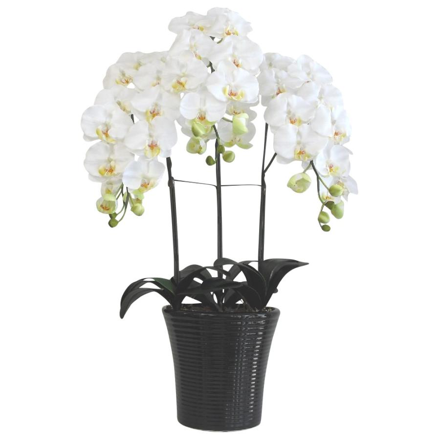 高い品質 胡蝶蘭 鉢植 L 大 サイズ 3本立 白 リップ 黄 造花 光触媒 空気清浄 アートフラワー 高質で安価 Zoetalentsolutions Com