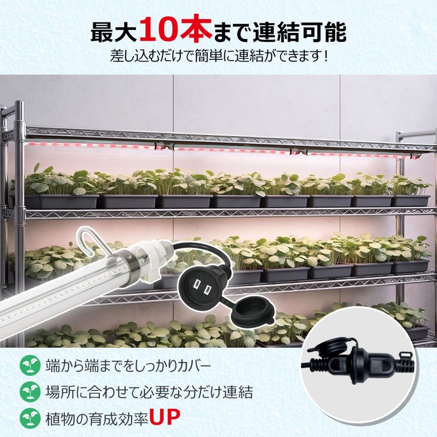 GOODGOODS（グッド・グッズ） 2本セット 植物育成用 直管型LEDライト