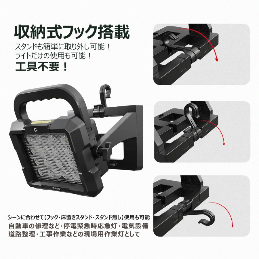 GOODGOODS（グッド・グッズ） ライト2点スタンドセット LED投光器 80W