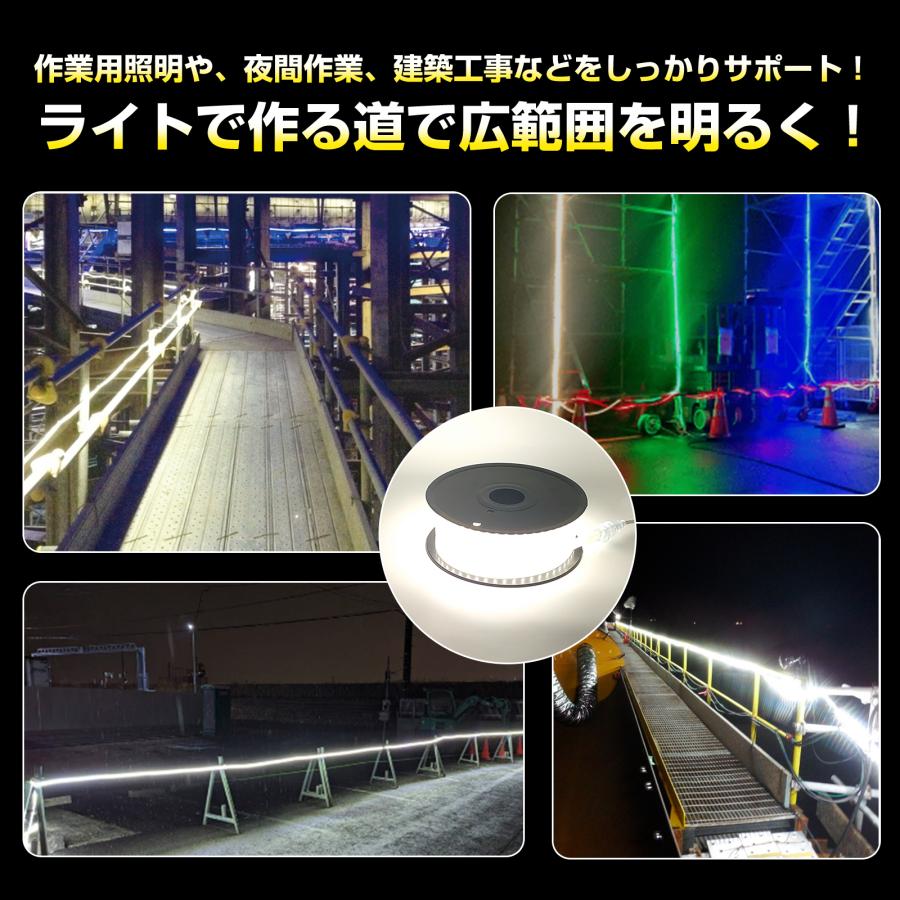 GOODGOODS（グッド・グッズ） 10m LED ロープライト 両面発光 14000LM