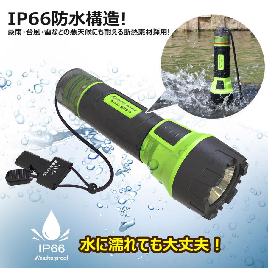 GOODGOODS 懐中電灯 led 強力 業界初 ホイッスル付き 防水 絶縁 GOODGOODS 懐中電灯 led 強力 業界初 ホイッスル付き 防水 絶縁