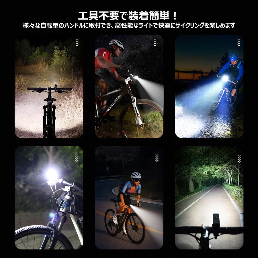 GOODGOODS（グッド・グッズ） 充電式 LED 自転車ライト 懐中電灯 800lm