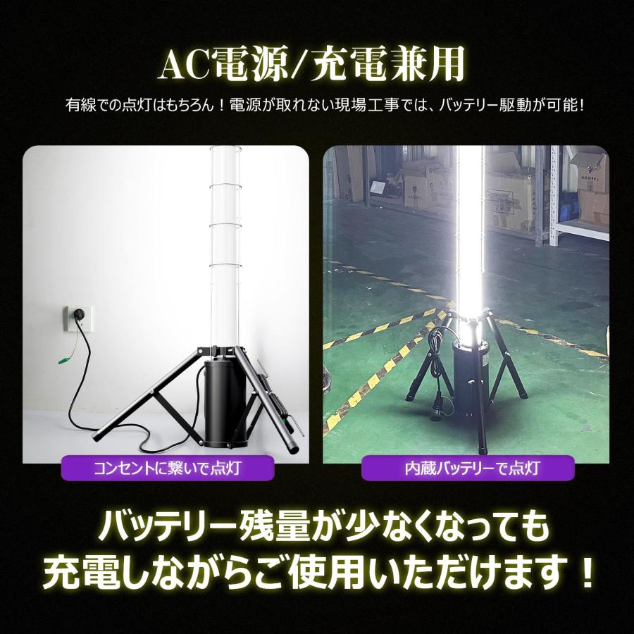 GOODGOODS（グッド・グッズ） 充電式 AC電源対応 100W LED投光器 超