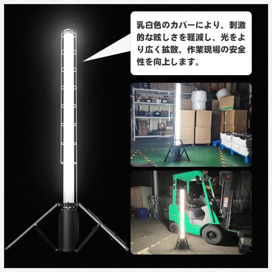 GOODGOODS（グッド・グッズ） 100W LEDスタンドライト 充電式 AC電源