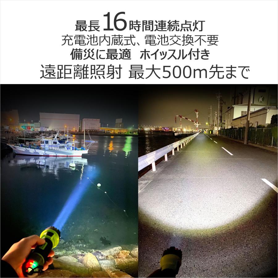 GOODGOODS（グッド・グッズ） 充電式 LEDライト 懐中電灯 LED 強力 