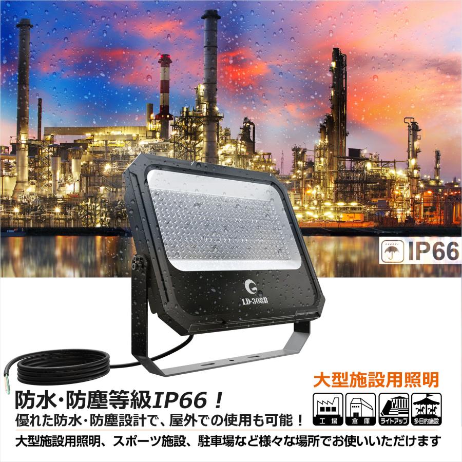 セール 300W LED投光器 超爆光 屋外 防水 集魚灯 通気弁 結露防止 広角120° スポットライト 船 夜釣り ライト 耐久 省エネ 新仕様 アウトドア 一年保証 LD-308B｜goodgoods-1｜14