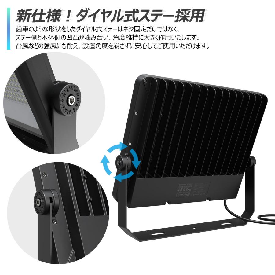 GOODGOODS（グッド・グッズ） 480W LED投光器 水銀灯5000W相当 76800lm 