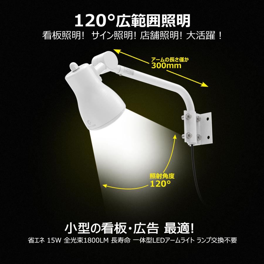 GOODGOODS（グッド・グッズ） 二個セット 白 LED アームライト 15W