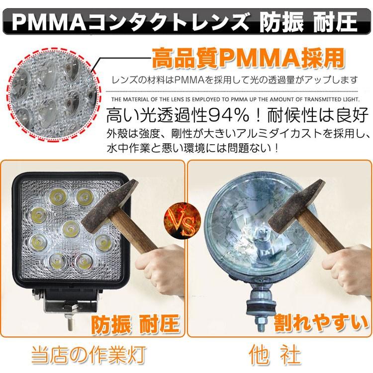 GOODGOODS グッドグッズ 8個セット LED ワークライト 27W 9連 作業灯 