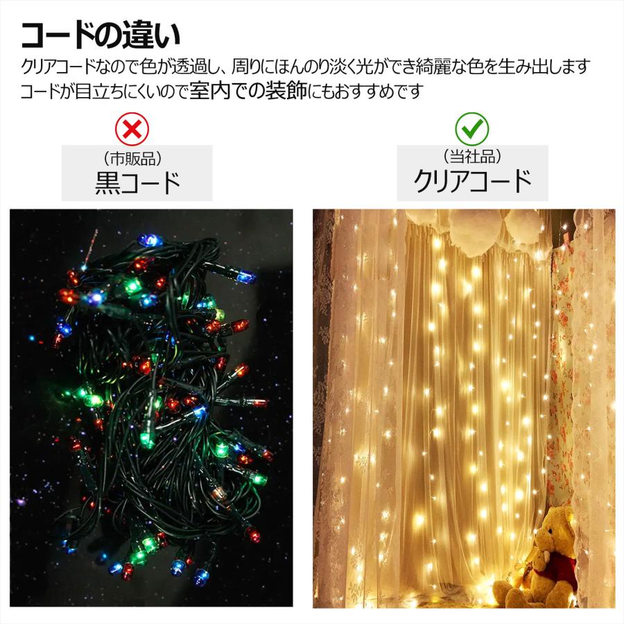 8個セット 青 LED電飾 屋外用 クリスマス LED イルミネーションライト 屋外 メモリー機能 高発色 リピート多数 防水 ハロウィン GOODGOODS 一年保証 F30の画像
