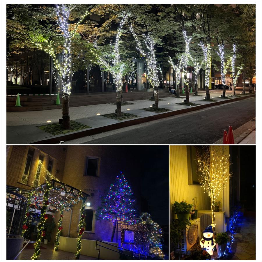 GOODGOODS 八個セット RGBミックス イルミネーションライト メモリー機能 LED電飾 ロング ストレートライト クリスマス クリスマスツリー 一年保証 F30の画像